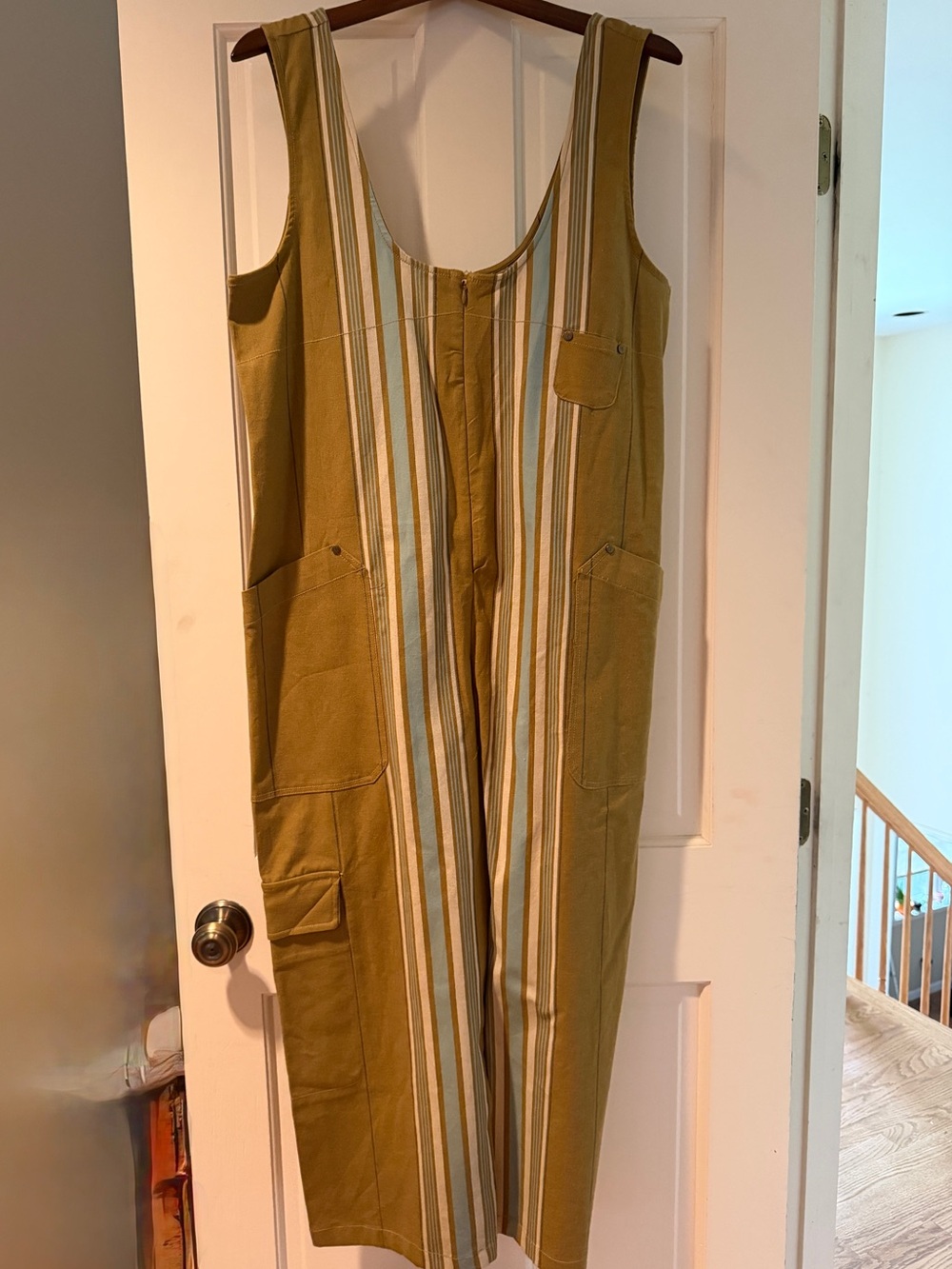 Pilcro Striped Olive Green One-Piece Jumper - Picture 2 of 9